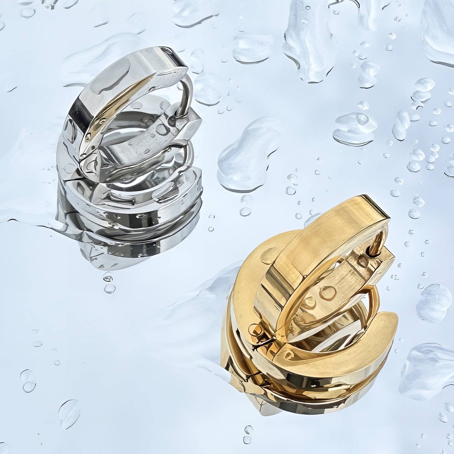 Chunky Huggie Hoop Earrings