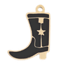 Epoxy Black Cowboy Boot Charm