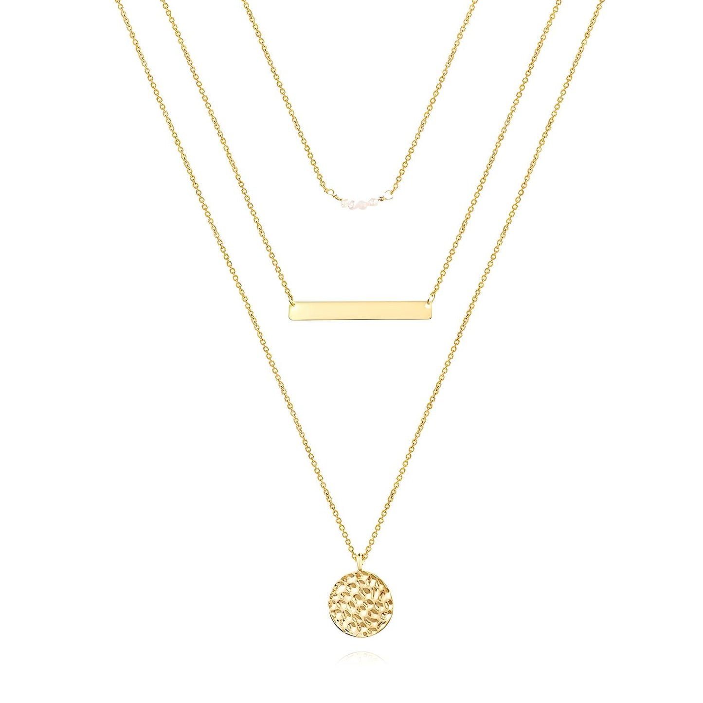 Golden Trio Layered Necklace