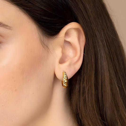 Twist of Gold Hoops