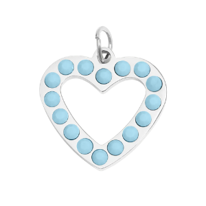 Turquoise Stone Heart Charm