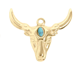 Turquoise Bull Charm