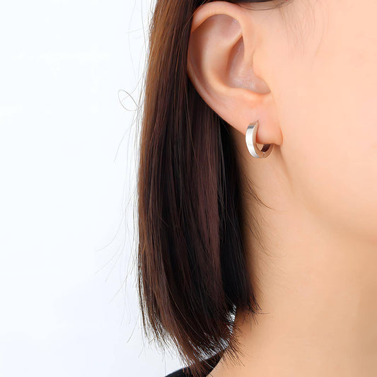 Chunky Huggie Hoop Earrings