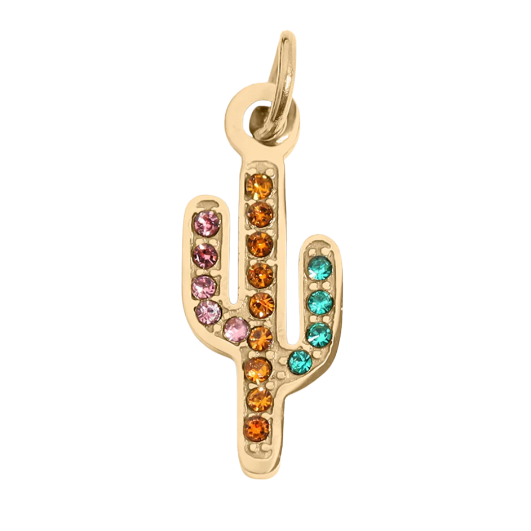 Cactus with CZ Stone Charm
