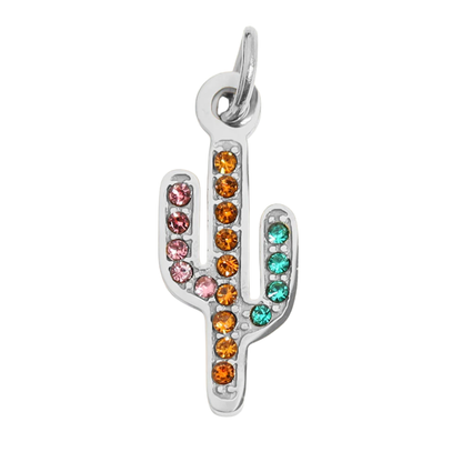 Cactus with CZ Stone Charm