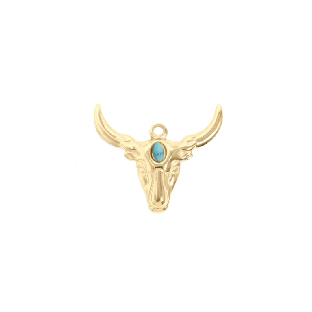 Turquoise Bull Charm