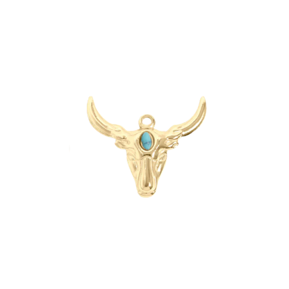 Turquoise Bull Charm