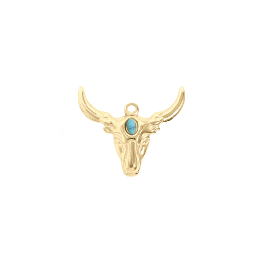 Turquoise Bull Charm