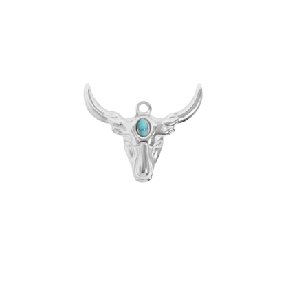 Turquoise Bull Charm
