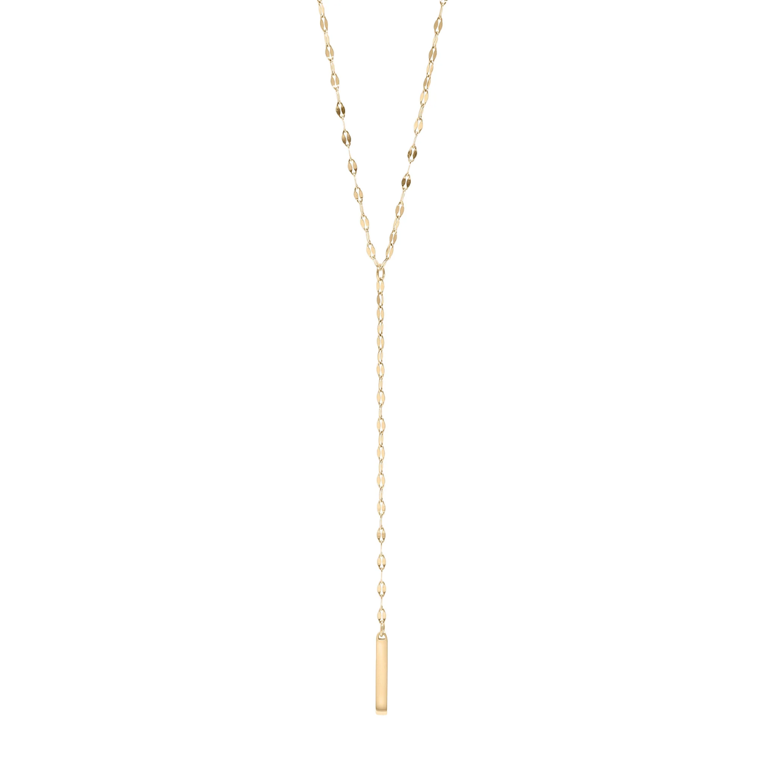 Minimal Bar Lariat Necklace