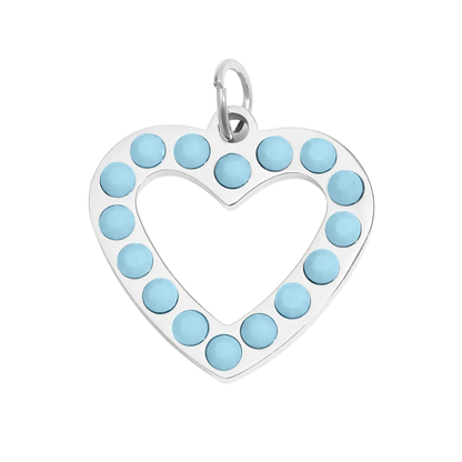 Turquoise Stone Heart Charm